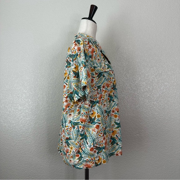 Duluth Trading Organic Cotton Blend Floral Button Down Women’s Shirt, Sz Medium - Picture 5 of 12
